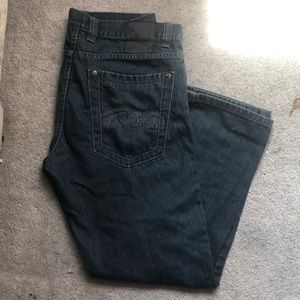 Marc Ecko dark blue denim jeans. Slim fit